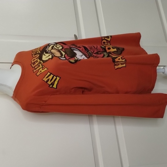 Disney women's Large rust color grumpy long sleeve tee allergic to happy people - Picture 4 of 9